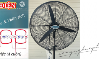 Hướng dẫn đấu điện cho quạt công nghiệp ra 5 đầu dây, tốc độ 1400v/p
