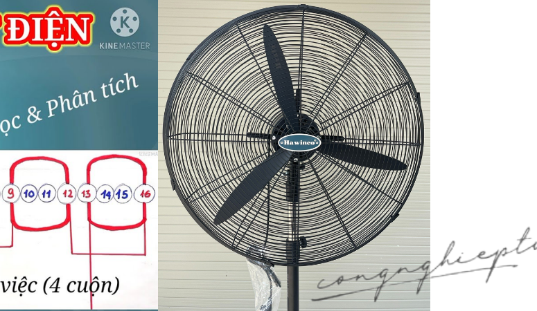 Hướng dẫn đấu điện cho quạt công nghiệp ra 5 đầu dây, tốc độ 1400v/p