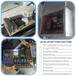 Tủ điện điều khiển thang chuyển hàng thang chuyển thức ăn từ  tầng 1 đến tầng 9