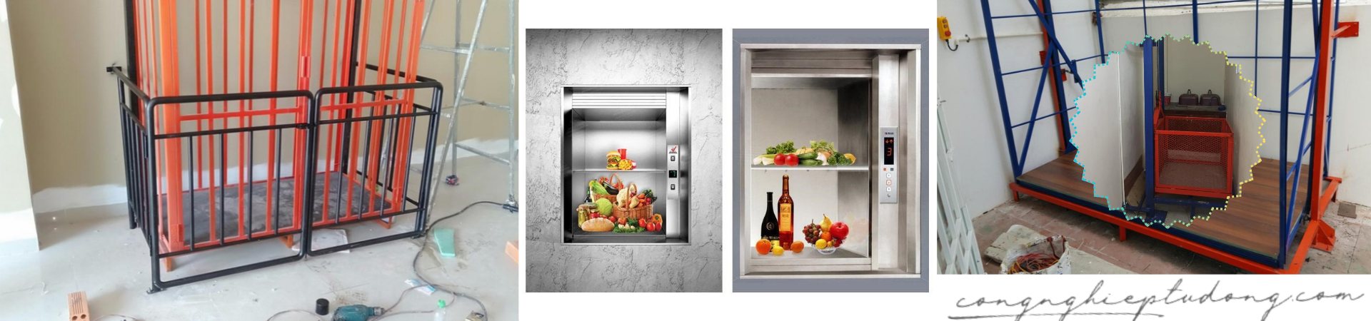 Đơn vị thi công lắp đặt thang tời chuyển thức ăn, tời chuyển hàng ở Nha trang