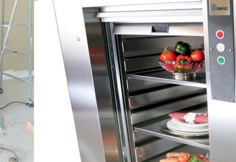 Đơn vị lắp đặt thang vận chuyển thức ăn và hàng hoá tải 50kg 2 tầng ở Nha trang khánh hòa