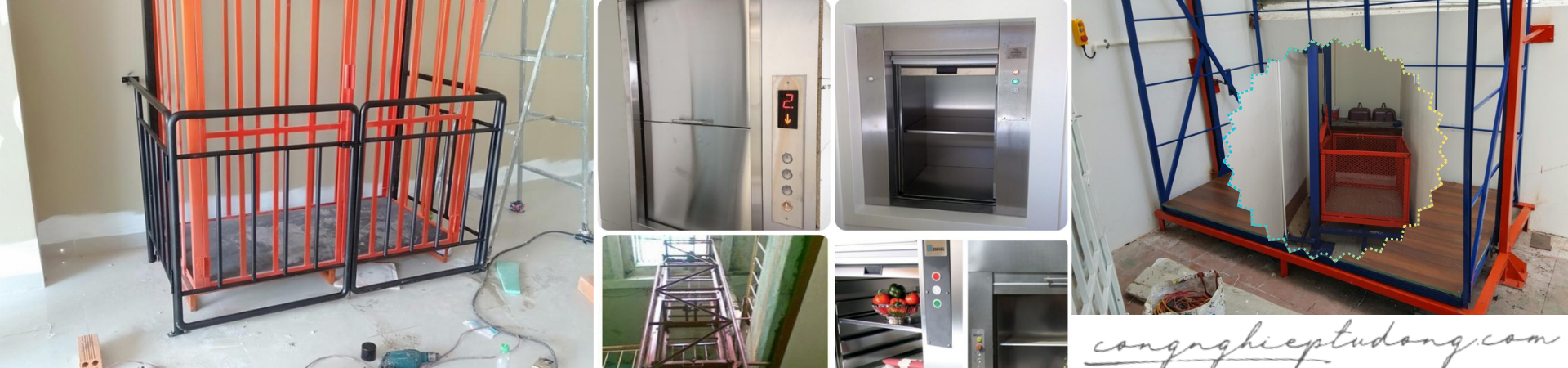 Lắp tời chuyển thức ăn 150 kg 3 tầng ở Nha trang Khánh hòa