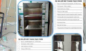 Lắp tời chuyển thức ăn 150 kg 5 tầng ở Nha trang Khánh hòa