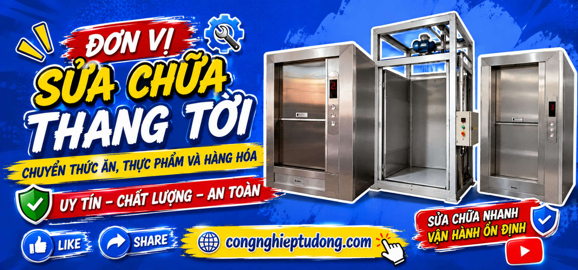 Đơn Vị Sửa Chữa Thang Tời Chuyển Thức Ăn, Thực Phẩm Và Hàng Hóa Uy Tín