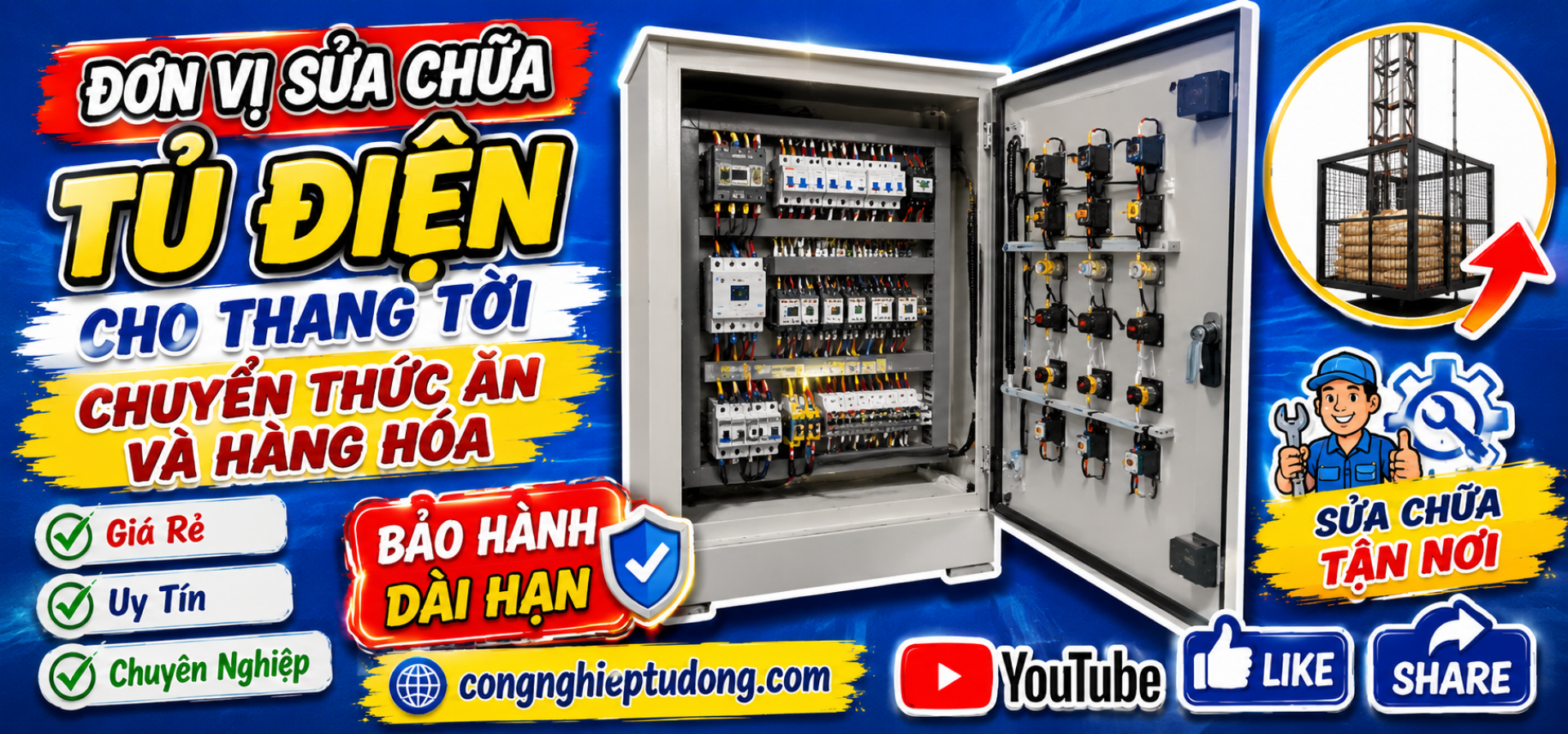 Đơn Vị Sửa Chữa Tủ Điện Cho Thang Tời Chuyển Thức Ăn Và Hàng Hóa Giá Rẻ Uy Tín