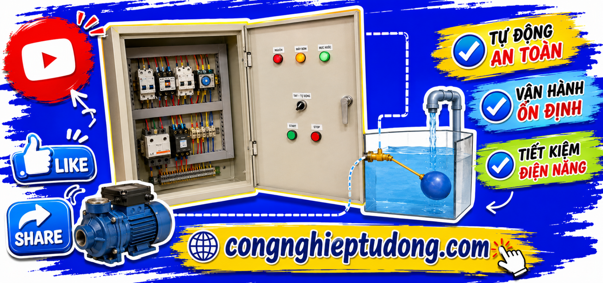 Tủ Điện Bơm Cấp Nước Tự Động Bằng Phao Cơ: Cấu Tạo Và Cách Đấu