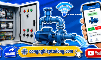Tủ điện điều khiển bơm online từ xa bằng điện thoại hiệu quả cao