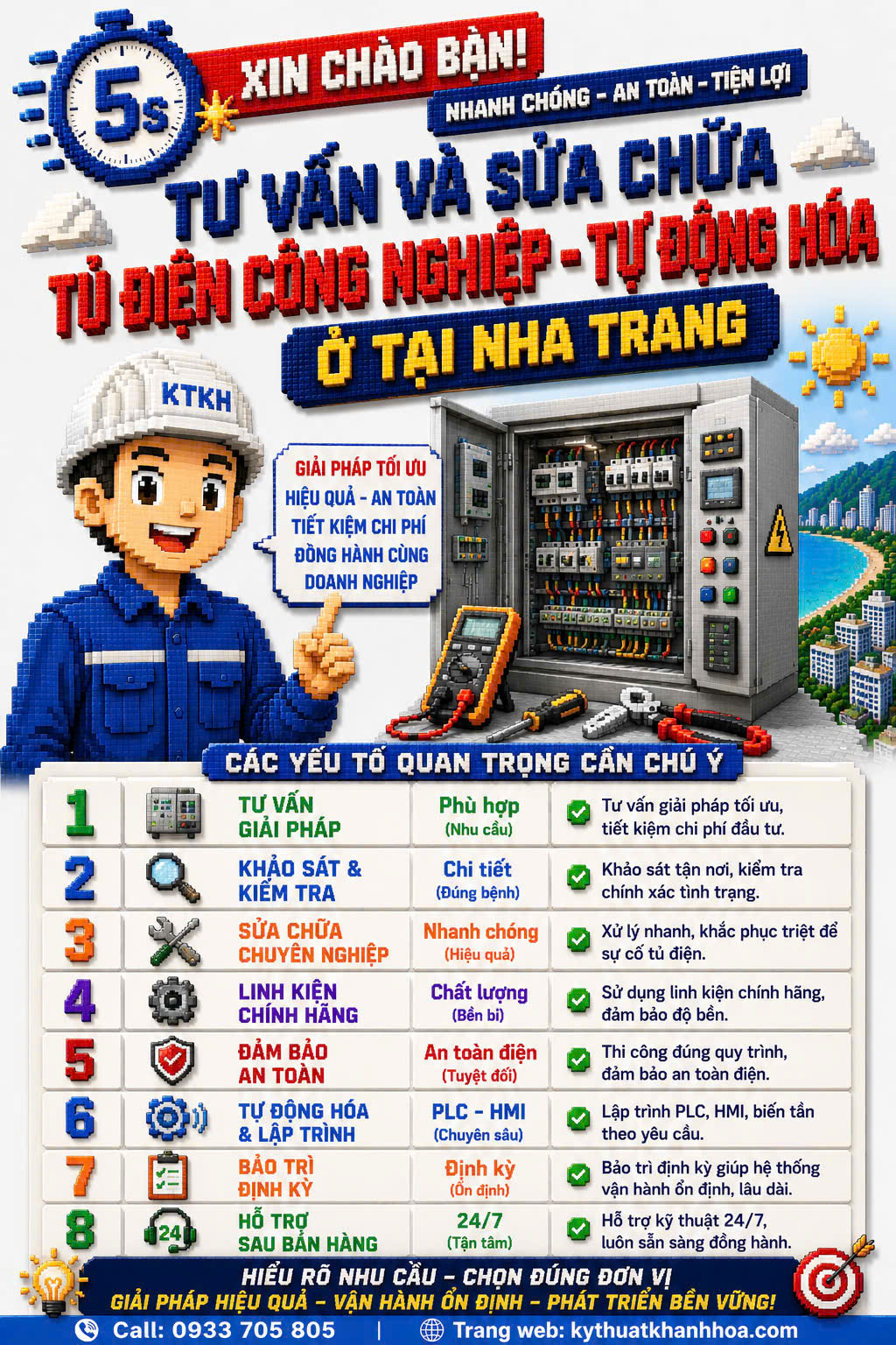 Tủ điện điều khiển bơm online từ xa bằng điện thoại tại Nha Trang Khánh Hòa